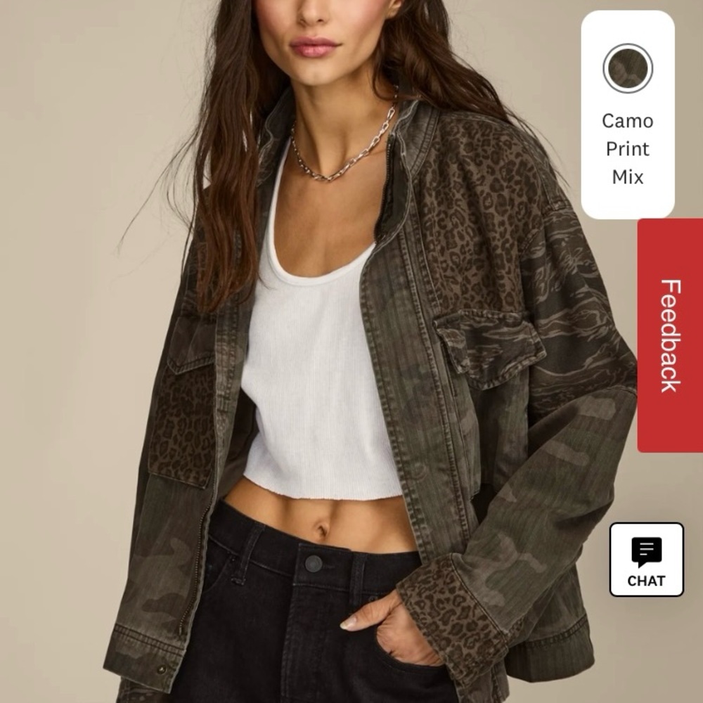 Lucky Brand Green Utility Jacket Casual Style